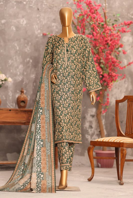 Khaddar Separates by HZ Textiles Printed Khaddar Suit Unstitched 3 Piece KSP - 3428
