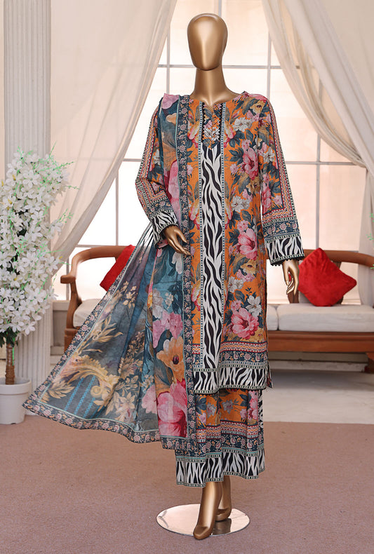 Luxe Prints by HZ Textiles Digital Printed Lawn Suit Unstitched 3 Piece LP-543 - Summer Collection