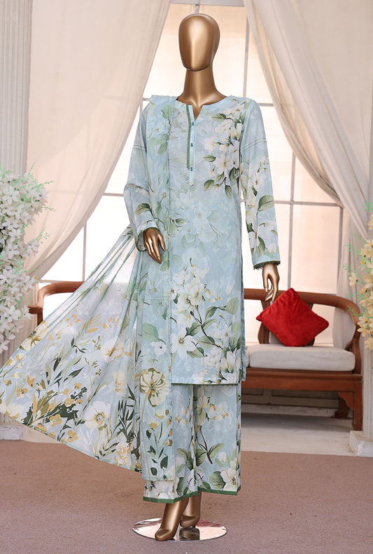 Luxe Prints by HZ Textiles Digital Printed Lawn Suit Unstitched 3 Piece LP-546 - Summer Collection