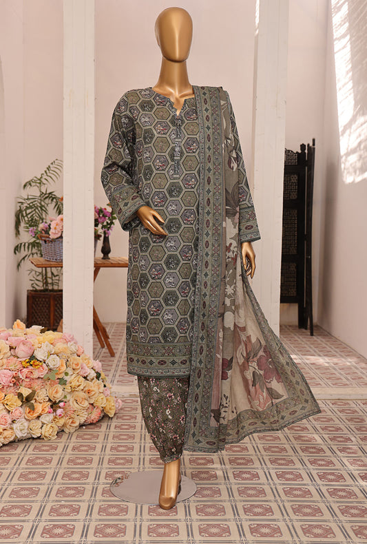 Luxe Prints by HZ Textiles Digital Printed Lawn Suit Unstitched 3 Piece LP-550 - Summer Collection
