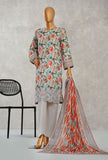 Aashkaar by HZ Textiles Printed Suit Lawn Stitched 3 Piece LPE-3P-511 Multi Ivory Vol-06