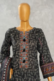 Aashkaar by HZ Textiles Printed Suit Lawn Stitched 3 Piece LPE-3P-515 Multi Black Vol-06