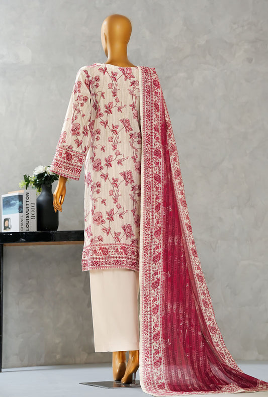 Aashkaar by HZ Textiles Printed Suit Lawn Stitched 3 Piece LPE-3P-517 Dull Roses Vol-06