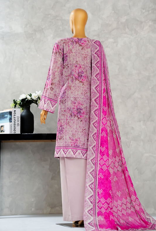 Aashkaar by HZ Textiles Printed Suit Lawn Stitched 3 Piece LPE-3P-519 Faded Lavender Vol-06