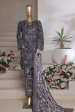 Aashkaar by HZ Textiles Embroidered Suit Lawn Stitched 3 Piece LPE-3P-539 Shadow Ikat Vol-07 - Ready To Wear