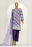Printkari by HZ Textiles Embroidered Suit Chikankari Stitched 3 Piece LPK-3P-502 Purple Vol-04 - Ready To Wear