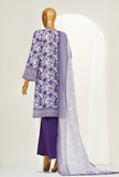 Printkari by HZ Textiles Embroidered Suit Chikankari Stitched 3 Piece LPK-3P-502 Purple Vol-04 - Ready To Wear
