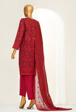 Printkari by HZ Textiles Embroidered Suit Chikankari Stitched 3 Piece LPK-3P-503 Maroon Vol-04 - Ready To Wear