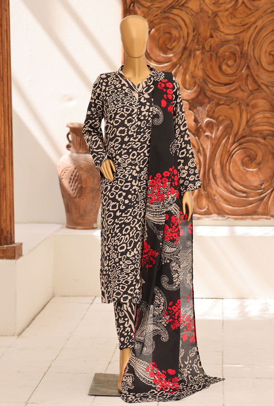 Linen Wintry Co Ords by HZ Textiles Printed Linen Suit Unstitched 3 Piece LW-5064 Vol 02