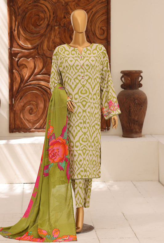 Linen Wintry Co Ords by HZ Textiles Printed Linen Suit Unstitched 3 Piece LW-5070 Vol 02