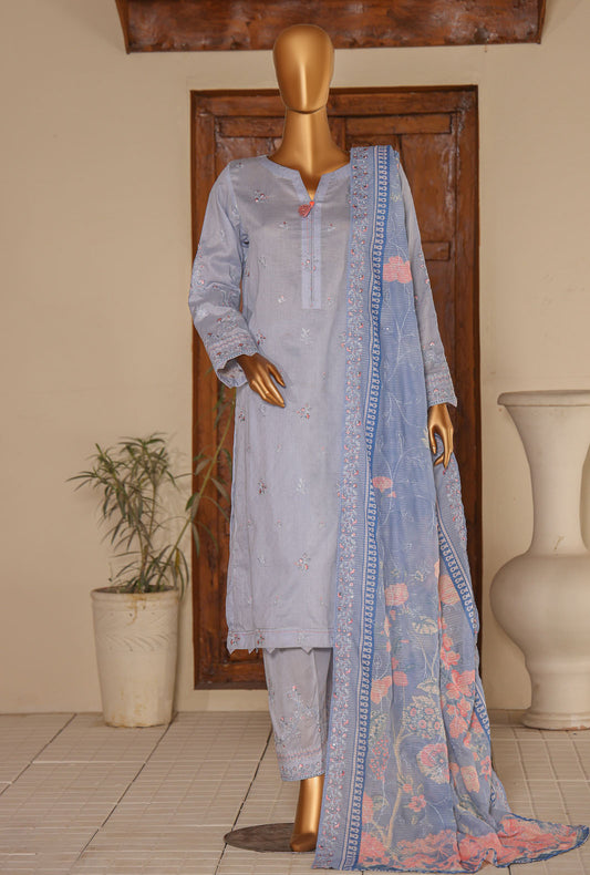Mayaar Embroidered Cotton Unstitched Suit by HZ Textiles MEC - 02