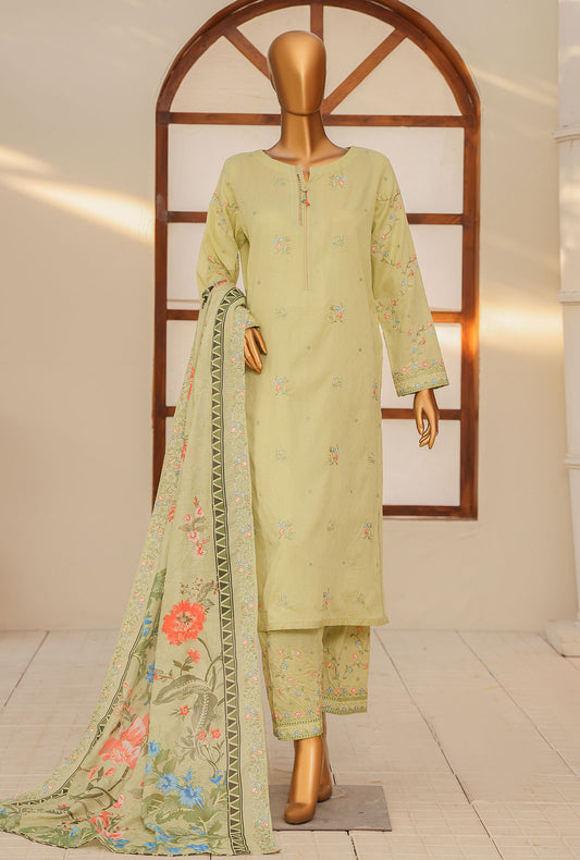 Mayaar Embroidered Cotton Unstitched Suit by HZ Textiles MEC - 04