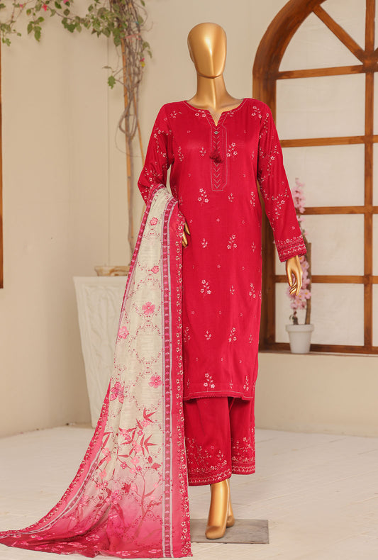 Mayaar Embroidered Cotton Unstitched Suit by HZ Textiles MEC - 05