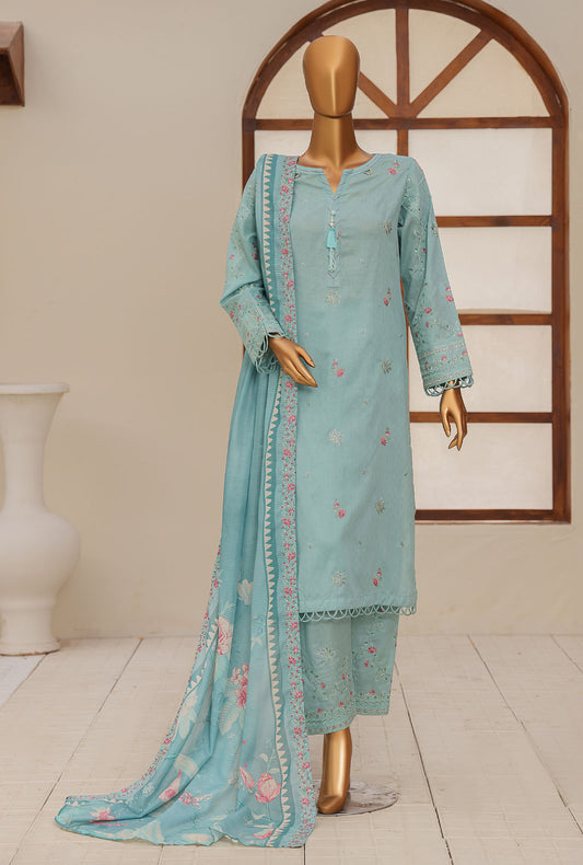 Mayaar Embroidered Cotton Unstitched Suit by HZ Textiles MEC - 06