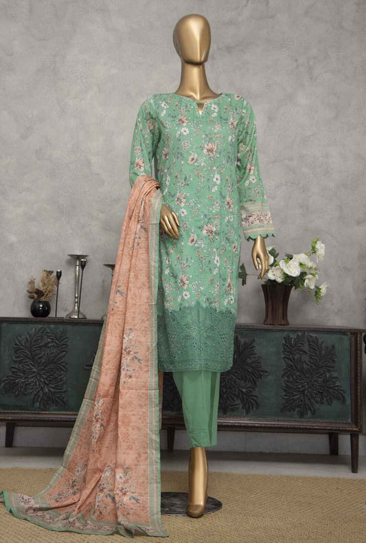 Meenakari by HZ Textiles Embroidered Lawn Suit Unstitched 3 Piece MEC-242 - Summer Collection