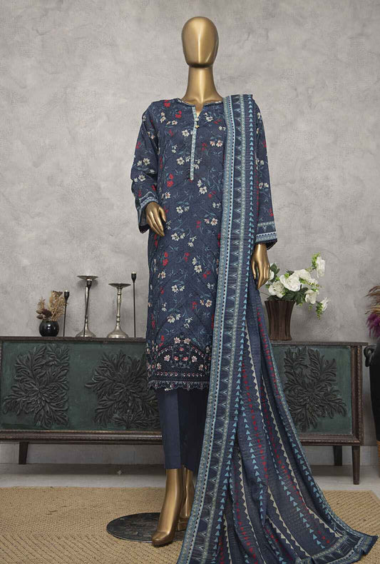Meenakari by HZ Textiles Embroidered Lawn Suit Unstitched 3 Piece MEC-248 - Summer Collection