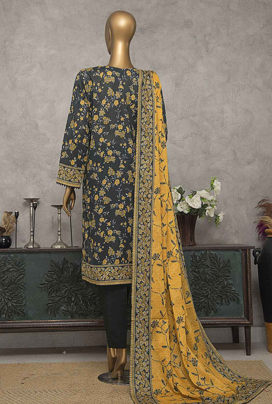 Meenakari by HZ Textiles Embroidered Lawn Suit Unstitched 3 Piece MEC-249 - Summer Collection
