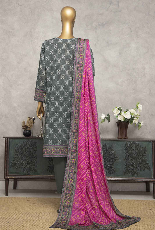 Meenakari by HZ Textiles Embroidered Lawn Suit Unstitched 3 Piece MEC-250 - Summer Collection
