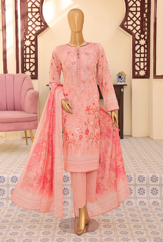 Mehak by HZ Textiles Embroidered Lawn Suit Unstitched 3 Piece MEC-501 - Summer Collection
