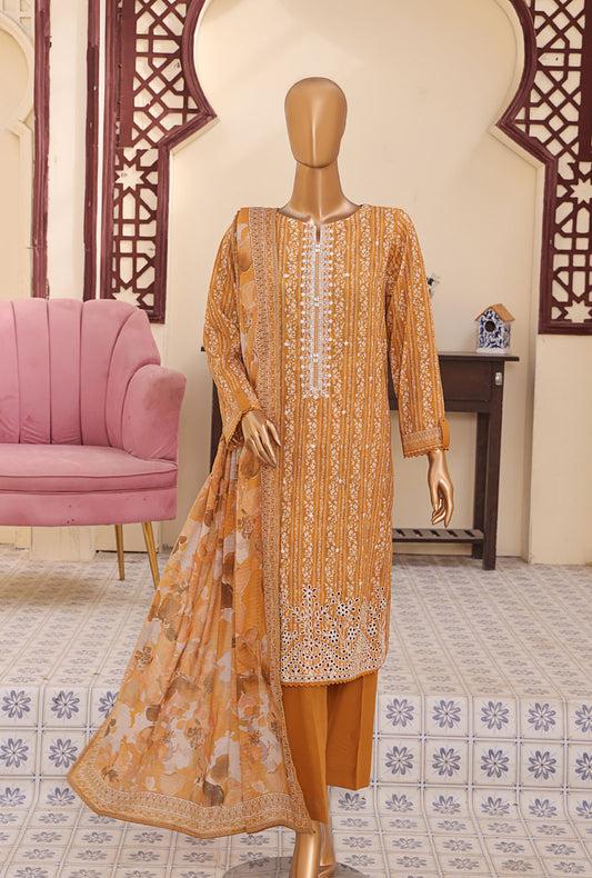 Mehak by HZ Textiles Embroidered Lawn Suit Unstitched 3 Piece MEC-505 - Summer Collection