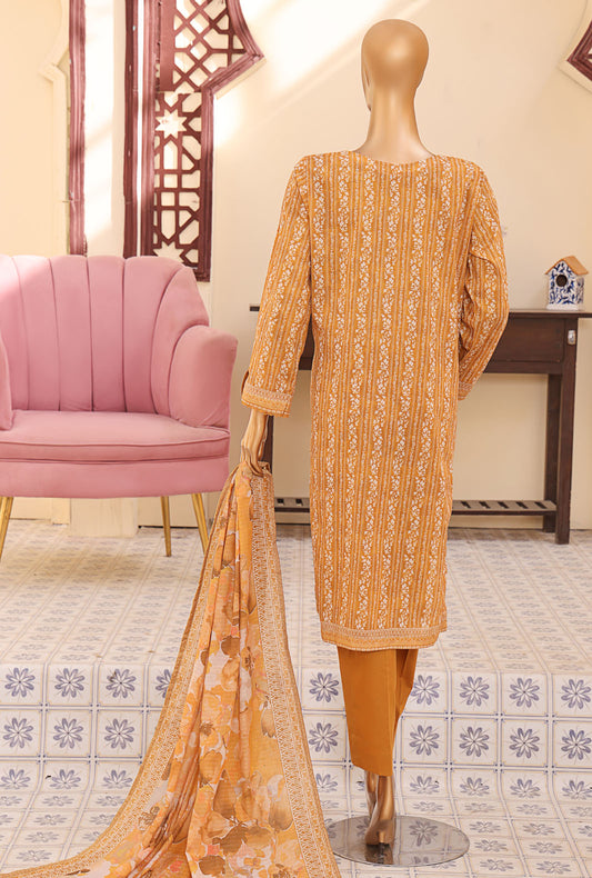 Mehak by HZ Textiles Embroidered Lawn Suit Unstitched 3 Piece MEC-505 - Summer Collection