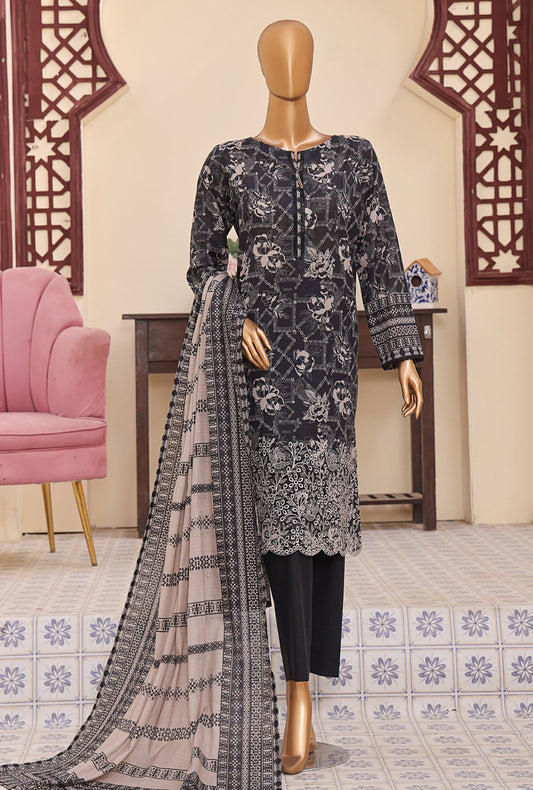 Mehak by HZ Textiles Embroidered Lawn Suit Unstitched 3 Piece MEC-506 - Summer Collection