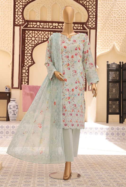 Mehak by HZ Textiles Embroidered Lawn Suit Unstitched 3 Piece MEC-508 - Summer Collection