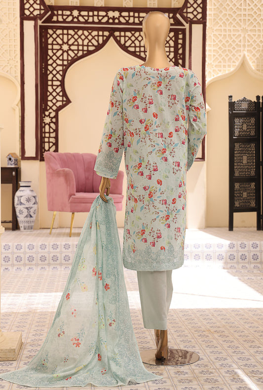 Mehak by HZ Textiles Embroidered Lawn Suit Unstitched 3 Piece MEC-508 - Summer Collection