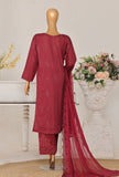 Mayaar by HZ Textiles Embroidered Linokara Suit Unstitched 3 Piece MEC - 7040