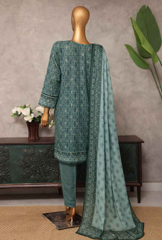 Majestic by HZ Textiles Embroidered Jacquard Suit Unstitched 3 Piece MJE-08 - Summer Collection
