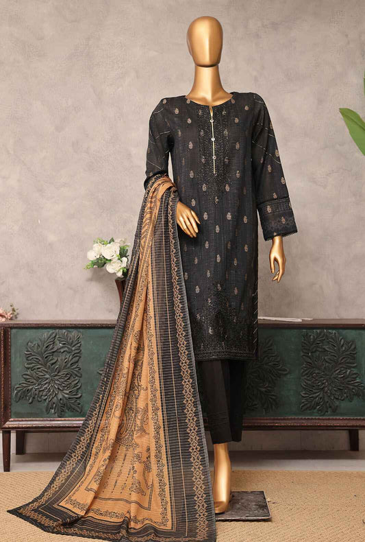Majestic by HZ Textiles Embroidered Jacquard Suit Unstitched 3 Piece MJE-11 - Summer Collection