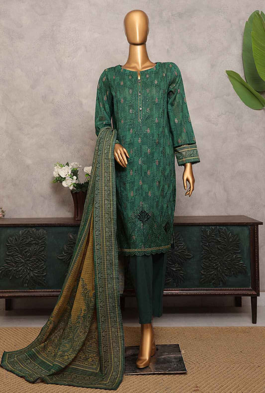 Majestic by HZ Textiles Embroidered Jacquard Suit Unstitched 3 Piece MJE-12 - Summer Collection