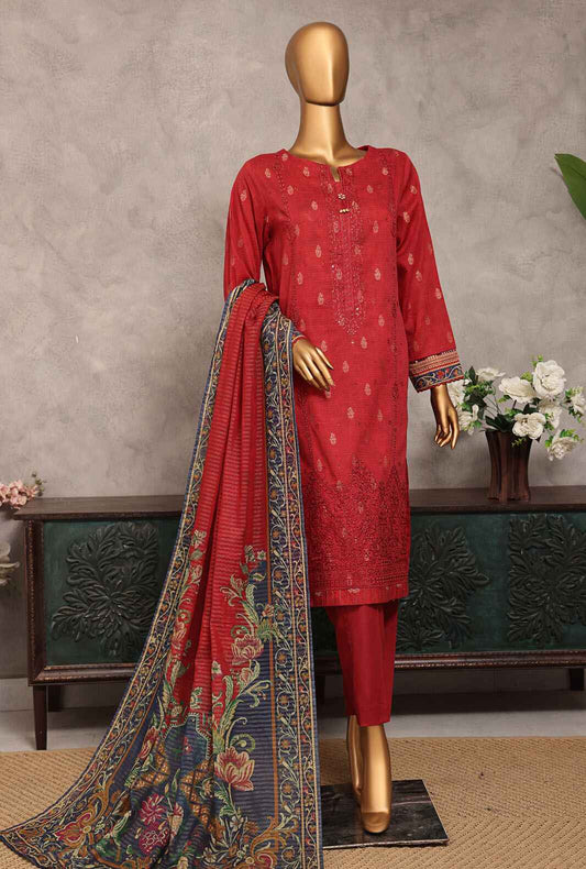 Majestic by HZ Textiles Embroidered Jacquard Suit Unstitched 3 Piece MJE-13 - Summer Collection