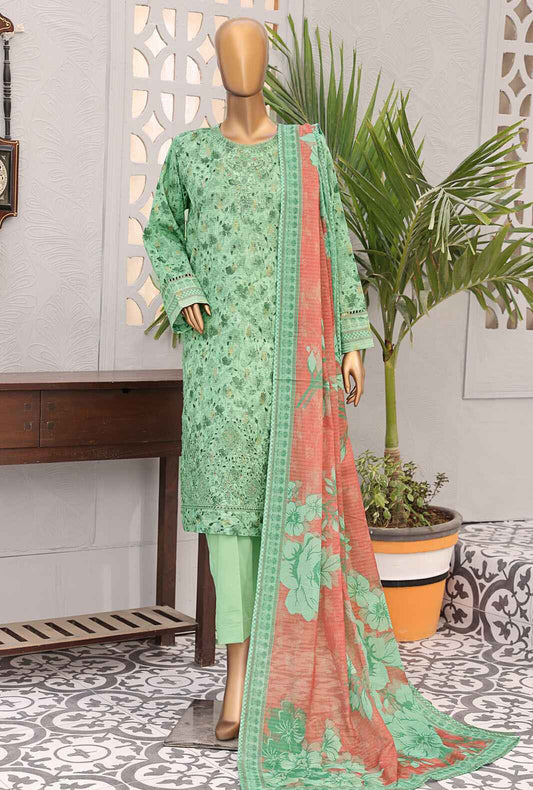 Majestic by HZ Textiles Embroidered Jacquard Suit Unstitched 3 Piece MJE-18 - Summer Collection