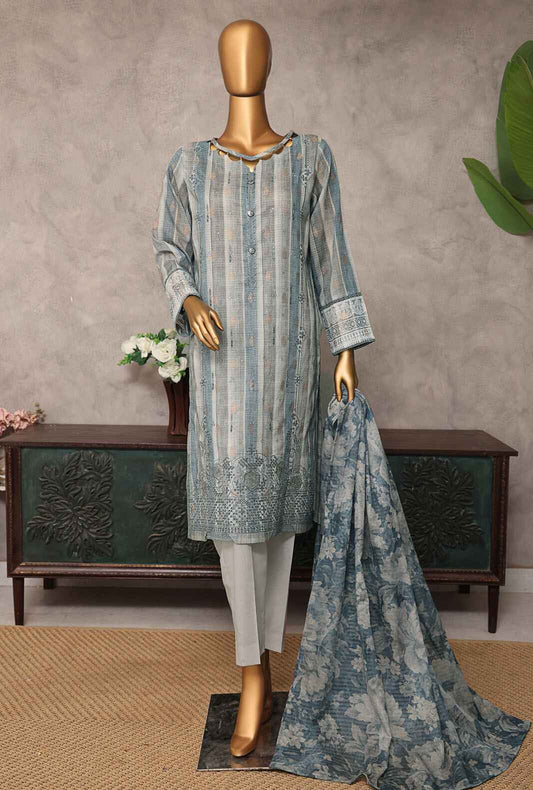 Majestic by HZ Textiles Embroidered Jacquard Suit Unstitched 3 Piece MJE-19 - Summer Collection