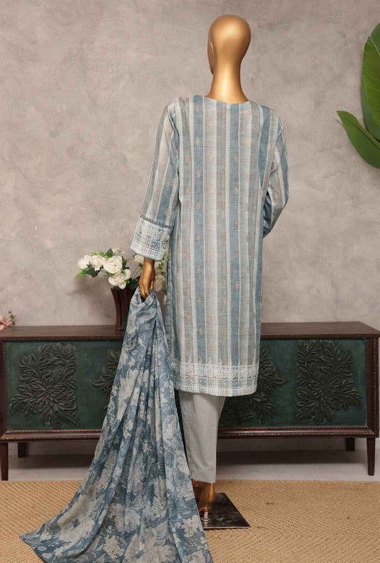 Majestic by HZ Textiles Embroidered Jacquard Suit Unstitched 3 Piece MJE-19 - Summer Collection