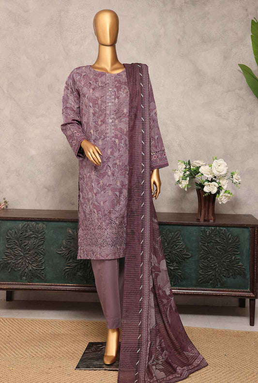 Majestic by HZ Textiles Embroidered Jacquard Suit Unstitched 3 Piece MJE-20 - Summer Collection