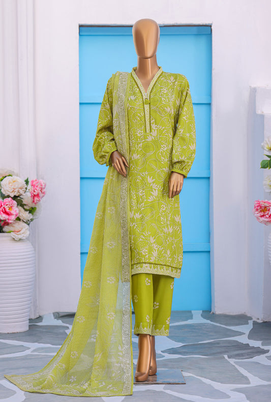 Mother by HZ Textiles Embroidered Linen Suit Unstitched 3 Piece MLE - 1390