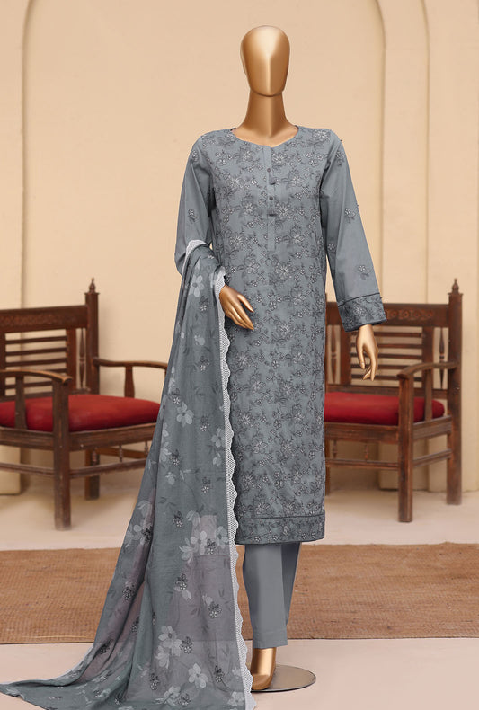 Meeras by HZ Textiles Embroidered Lawn Suit Unstitched 3 Piece MPE - 1082