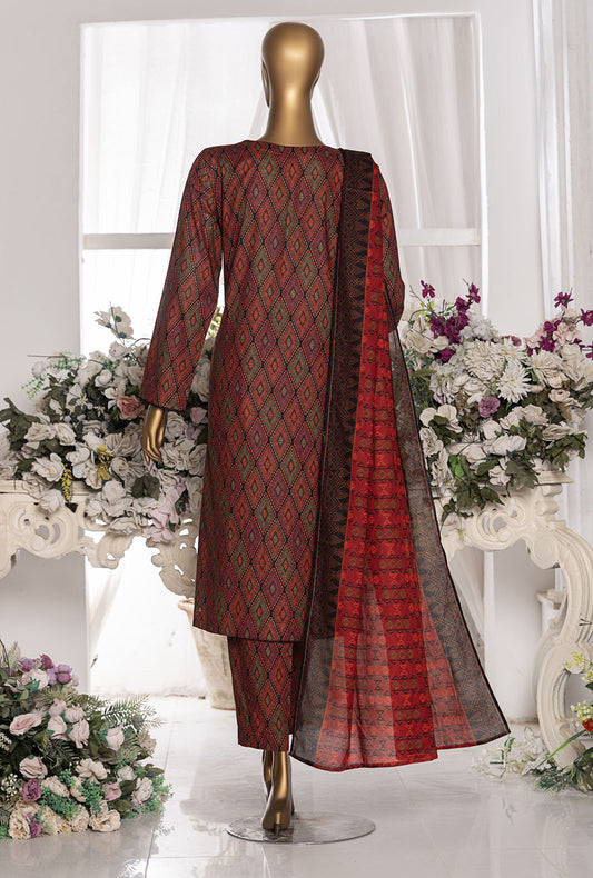 Mid Summer by HZ Textiles Printed Cambric Suit Unstitched 3 Piece MSC-201-A - Summer Collection