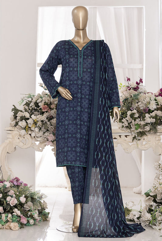 Mid Summer by HZ Textiles Printed Cambric Suit Unstitched 3 Piece MSC-202-A - Summer Collection