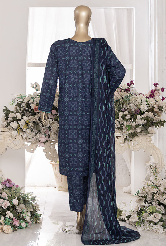 Mid Summer by HZ Textiles Printed Cambric Suit Unstitched 3 Piece MSC-202-A - Summer Collection