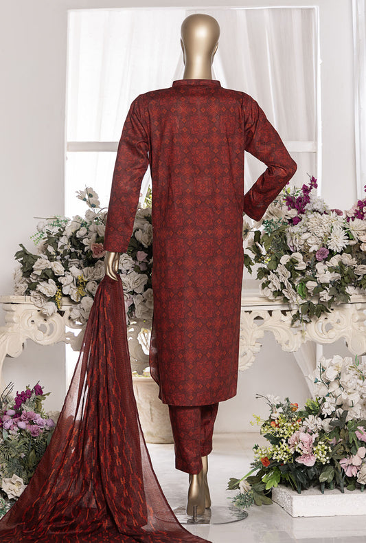 Mid Summer by HZ Textiles Printed Cambric Suit Unstitched 3 Piece MSC-202-B - Summer Collection