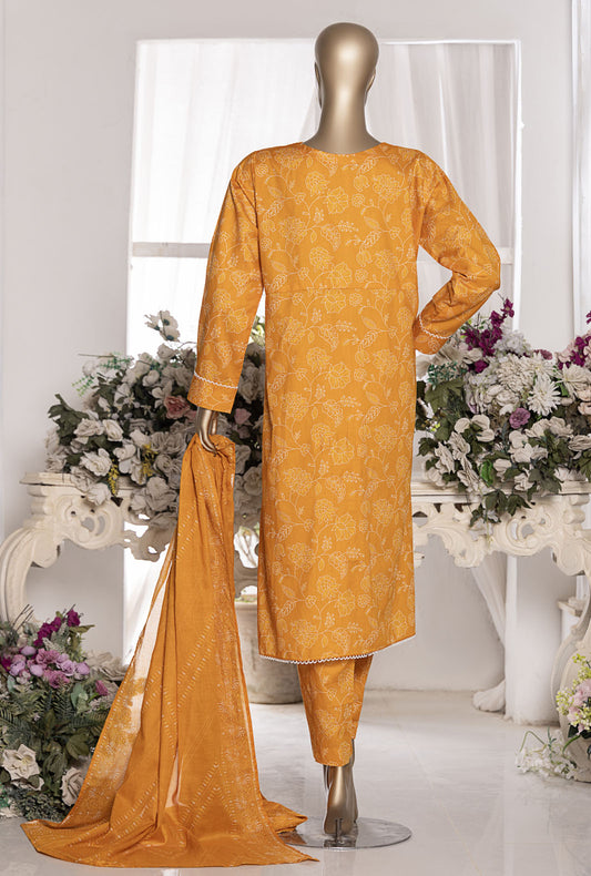 Mid Summer by HZ Textiles Printed Cambric Suit Unstitched 3 Piece MSC-203-B - Summer Collection