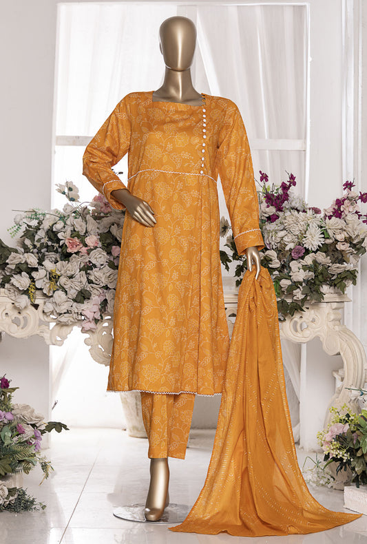Mid Summer by HZ Textiles Printed Cambric Suit Unstitched 3 Piece MSC-203-B - Summer Collection