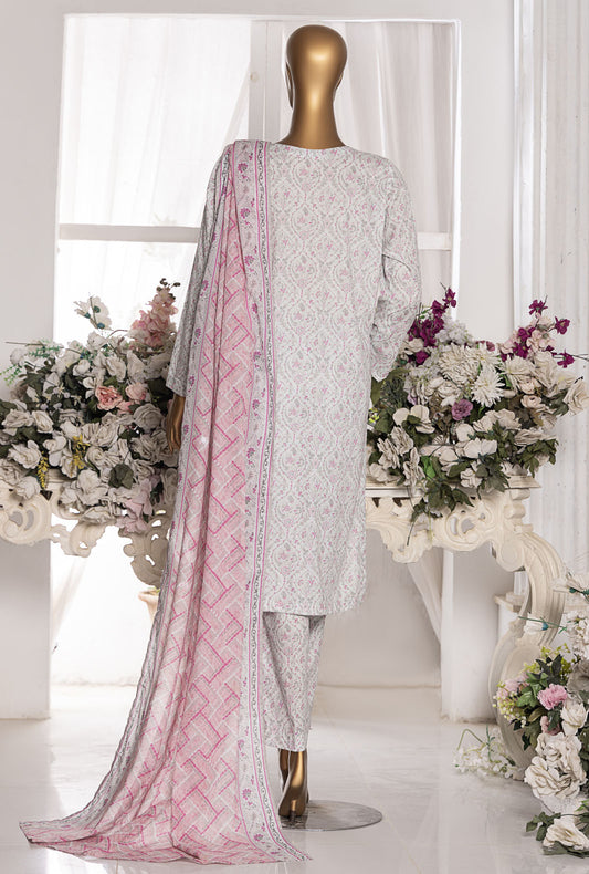 Mid Summer by HZ Textiles Printed Cambric Suit Unstitched 3 Piece MSC-205-A - Summer