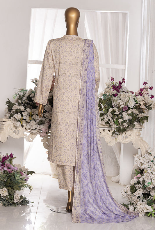 Mid Summer by HZ Textiles Printed Cambric Suit Unstitched 3 Piece MSC-205-B - Summer