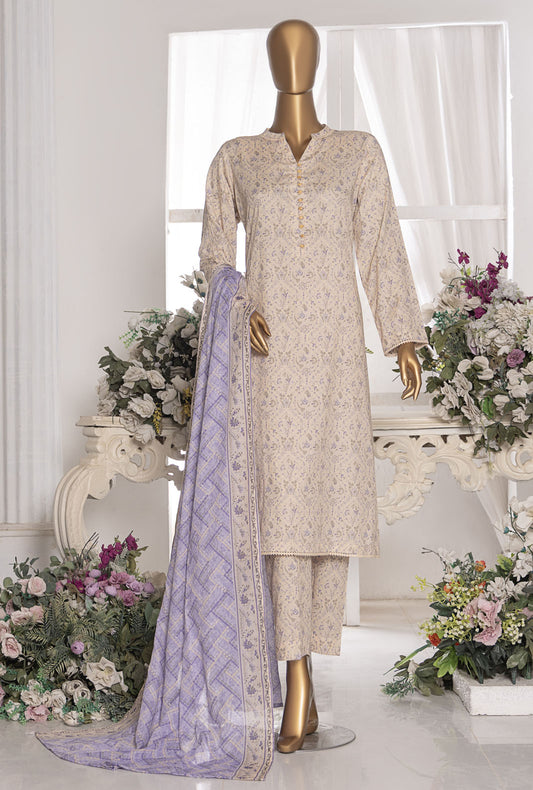 Mid Summer by HZ Textiles Printed Cambric Suit Unstitched 3 Piece MSC-205-B - Summer