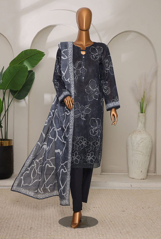 Meenakari by HZ Textiles Embroidered Lawn Suit Unstitched 3 Piece MSC-901 - Summer Collection