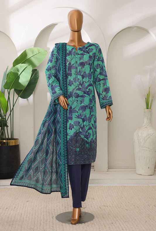 Meenakari by HZ Textiles Embroidered Lawn Suit Unstitched 3 Piece MSC-903 - Summer Collection